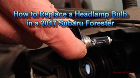 How To Replace A Headlamp Bulb On A Subaru Forester Youtube