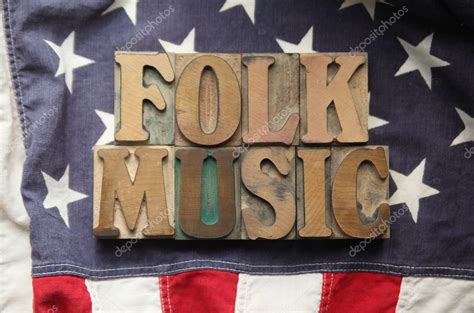 American flag with folk music words — Stock Photo © aliced #6550460