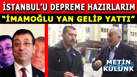 Stanbul U Depreme Haz Rlar M Ekrem Bu I Nemsemedi Ama Ben