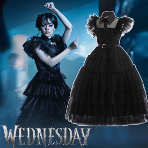 Wednesday Addams Dress Wednesday Addams Raven Black Party Dance Dress