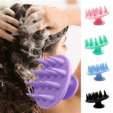 Silicone Shampoo Brush For Scalp Massager Conveniente Pente De Lavar