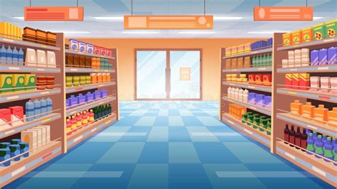 Supermarket Aisle Mockup Stock Illustrations 407 Supermarket Aisle