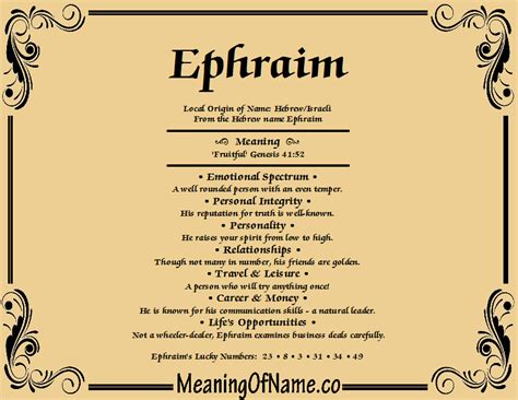 Ephraim - Meaning of Name