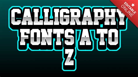 Calligraphy Fonts A To Z | Text Effect Generator