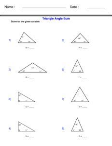 Triangle Angle Sum Triangle Worksheets Made By Teachers