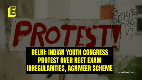 Delhi Indian Youth Congress Protest Over Neet Exam Irregularities