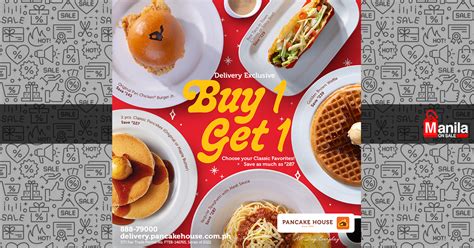 Pancake House – BUY 1 GET 1 Delivery Exclusive | Manila On Sale