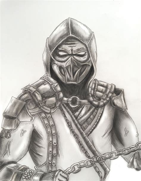 Mortal Kombat Scorpion Drawing