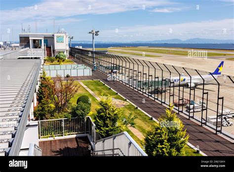 viewing terrace   terminal  kobe airport ukb  japan stock
