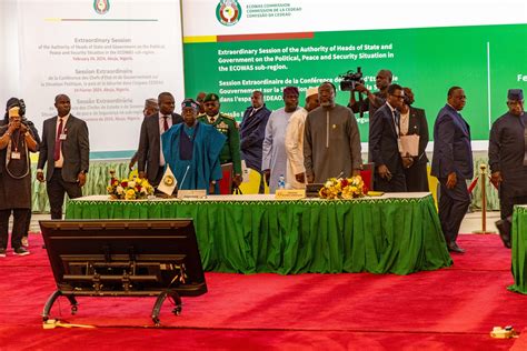 Extraordinary Summit Of Ecowas Heads Of State Holds In Abuja Economic