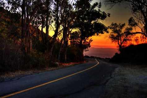 Wallpaper Sunlight Landscape Forest Sunset Hill Nature Car