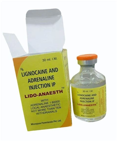 Lido Anaesth Lignocaine Adrenaline Injection Ml At Rs Vial In