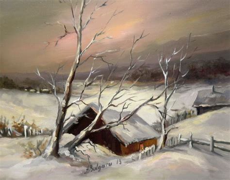 Inzapezire Tablouri De Suflet Si Vis Winter Landscape Painting