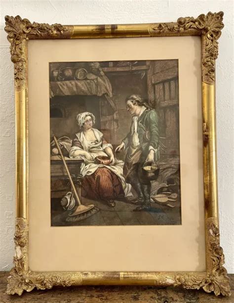 TABLEAU ANCIEN PEINTURE huile scène de genre portrait femme École