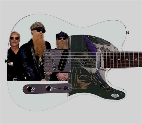 Billy Gibbons Zz Top Signed Autographed Graphics Guitar Acoa Etsy