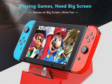 Docking Station Charging Stand for Nintendo Switch (Red) | StackSocial