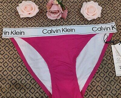 Calvin Klein Logo Laserbond Swim Bikini Bottom Sz L Swimwear Nwt