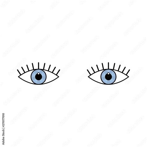 Blue Eyes on white background. 2 eyes. The eyes logo. Human eyes close up vector illustration ...