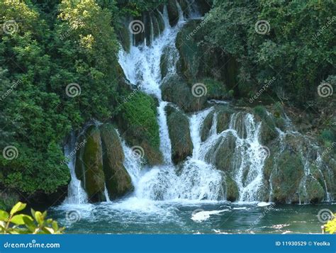 Cascading Waterfalls In Krka National Park Stock Image Image Of