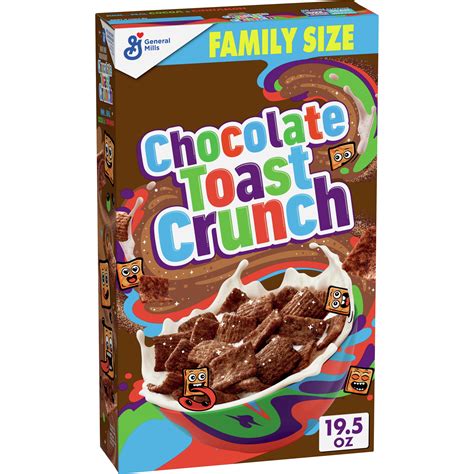 Chocolate Toast Crunch Breakfast Cereal, 19.5 OZ Family Size Cereal Box ...