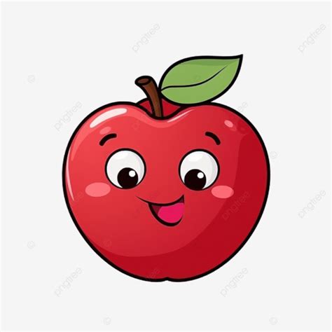 Apple Fruit Cartoon, Cartoon, Fruit, Freestyle PNG Transparent Image ...