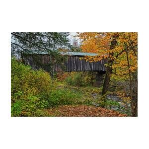 Jeffersonville Poland Covered Bridge Jeffersonville VT Fall Foliage Photograph by Toby McGuire ...