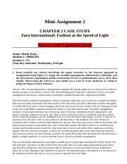 Mini Assignment Gms Docx Mini Assignment Chapter Case Study