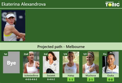 UPDATED QF Prediction H2H Of Ekaterina Alexandrova S Draw Vs Halep