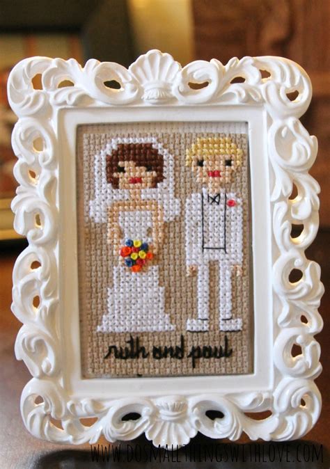 Cross Stitch Bride And Groom 1 Catholic Sprouts