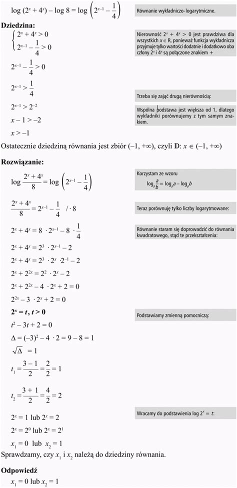 R Wnania Logarytmiczne Matematyka Opracowania Pl