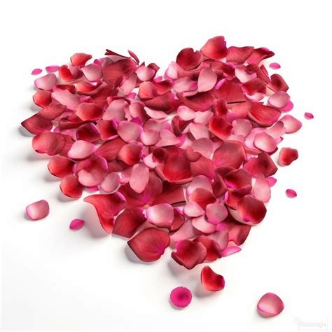 Premium Ai Image Heart From Rose Petals Illustration Ai Generative