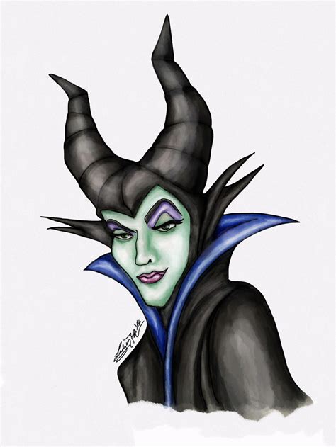 Disney Villains Portrait Series Maleficent By Lady In Ink On Deviantart