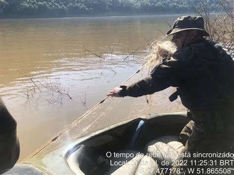 Polícia Ambiental flagra crimes em pontos de pesca em Marcelino Ramos