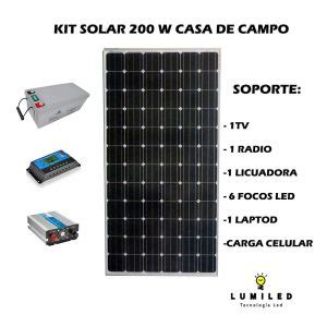 Kit Solar Para Casa De Campo W Lumiled