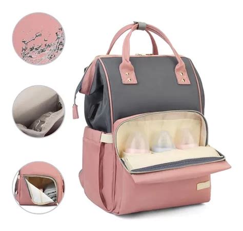 Mochila de maternidad Lequeen multifuncional para bebés y madres color