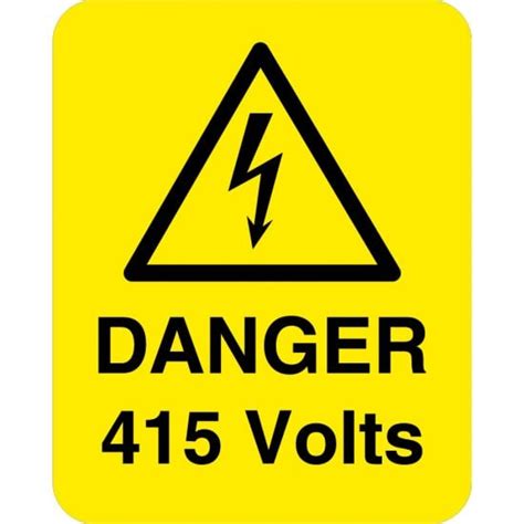 Danger 415 Volts Labels From Key Signs UK