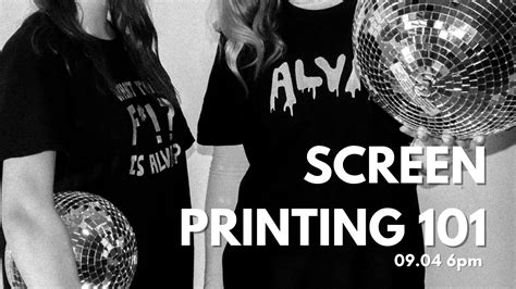 Screen Printing 101 Uwa Student Guild