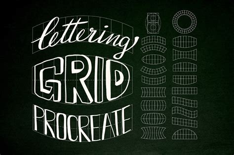 Lettering Grids For Procreate Procreate Stamps Brush Letter Builder