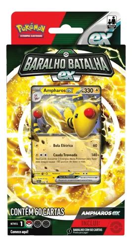 Deck Baralho De Batalha Ampharos Ex Pokemon Original Copag