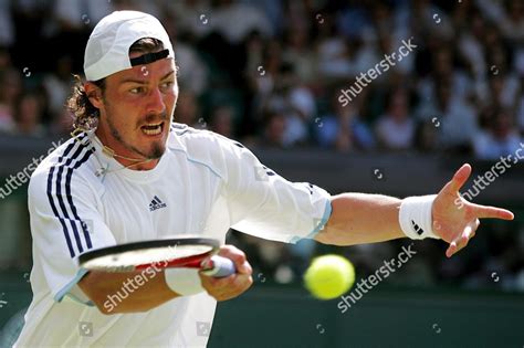 Marat Safin Russia Delivers Forehand Return Editorial Stock Photo ...