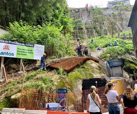 Viva O Bairro Vistoria Obras De Contenção E Drenagem Em Morro De Santos