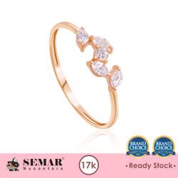 Promo Cincin Emas Daun Korean Style Rose Gold K Semar Nusantara Cicil