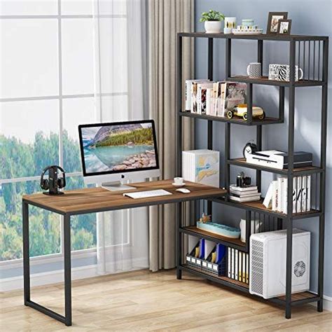 Desk Bookshelf Combo Bookcase Desk Corner Bookshelves Large Office