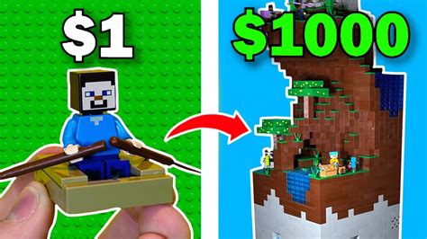 1 Vs 1000 LEGO MINECRAFT Build YouTube