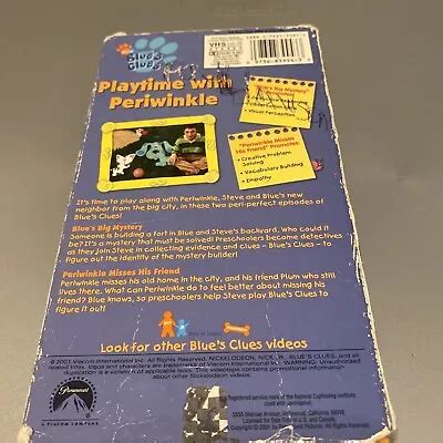 Blues Clues Playtime With Periwinkle VHS Grelly USA