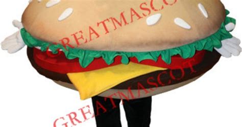 Big Hamburger Mascot Costume