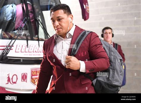 Josh Papalii Of The Maroons Arrives Ahead Of Game 2 Of The 2019 State