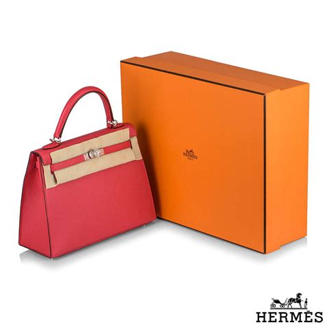 Hermés Kelly Ii Sellier 25cm Epsom Rose Extreme Phw Rich Diamonds