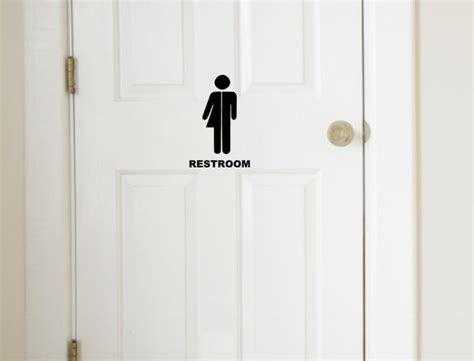 Gender Neutral Restroom Decal Mens Womens Bathroom Vinyl