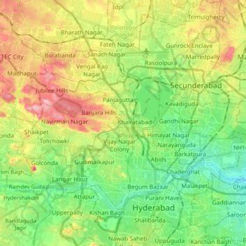 Greater Hyderabad Municipal Corporation Central Zone topographic map ...